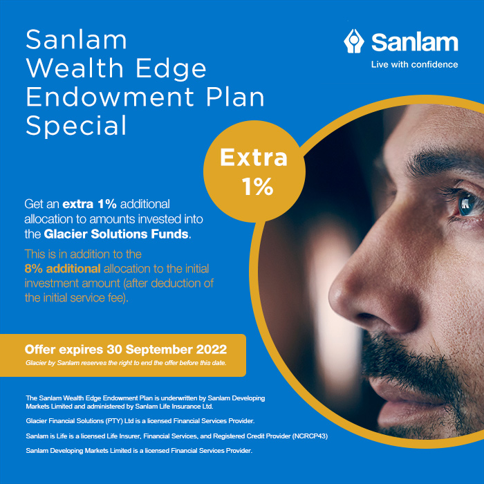 Sanlam Wealth Edge Endowment Plan Special Offer.